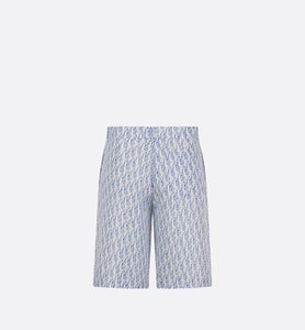Dior Oblique Bermuda Shorts • Blue Striped Silk Twill
