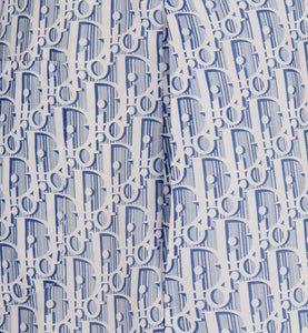 Dior Oblique Bermuda Shorts • Blue Striped Silk Twill