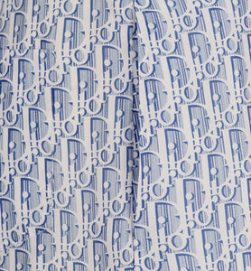 Dior Oblique Bermuda Shorts • Blue Striped Silk Twill