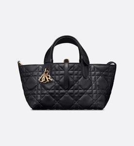 Small Dior Toujours Bag • Black Macrocannage Calfskin