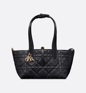 Small Dior Toujours Bag • Black Macrocannage Calfskin