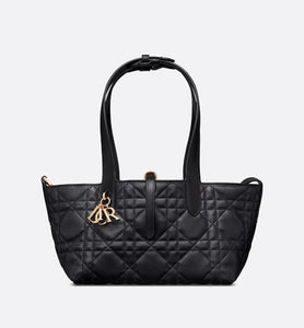 Small Dior Toujours Bag • Black Macrocannage Calfskin