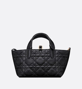 Small Dior Toujours Bag • Black Macrocannage Calfskin
