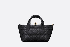Small Dior Toujours Bag • Black Macrocannage Calfskin
