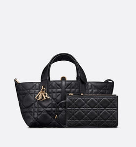 Small Dior Toujours Bag • Black Macrocannage Calfskin