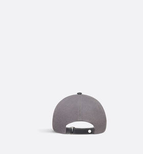 Christian Dior Couture Baseball Cap • Anthracite Gray Cotton Canvas
