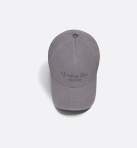 Christian Dior Couture Baseball Cap • Anthracite Gray Cotton Canvas