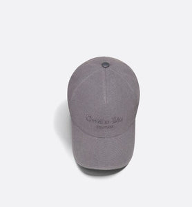 Christian Dior Couture Baseball Cap • Anthracite Gray Cotton Canvas