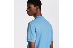 CD Icon Polo Shirt • Blue Cotton Piqué