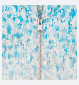 Baby Hooded Sweatshirt • Light Blue and Ivory Dior Oblique Dip-Dye Printed Cotton Fleece