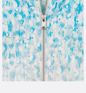 Baby Hooded Sweatshirt • Light Blue and Ivory Dior Oblique Dip-Dye Printed Cotton Fleece