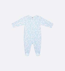 Newborn Gift Set • Light Blue Cotton Jersey with Ivory Revisited CD Motif