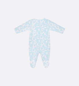 Newborn Gift Set • Light Blue Cotton Jersey with Ivory Revisited CD Motif