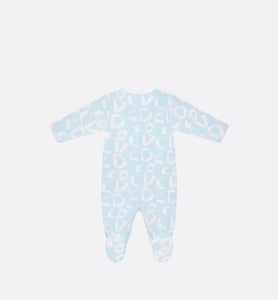 Newborn Gift Set • Light Blue Cotton Jersey with Ivory Revisited CD Motif