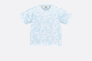Baby T-Shirt • Light Blue Cotton Jersey with Ivory Revisited CD Motif
