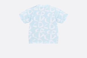 Baby T-Shirt • Light Blue Cotton Jersey with Ivory Revisited CD Motif