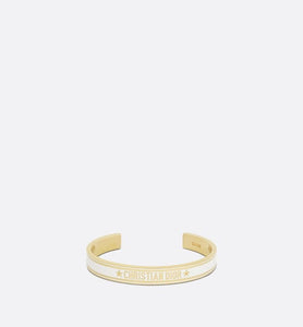 Dior Code Bangle • Gold-Finish Metal and White Lacquer