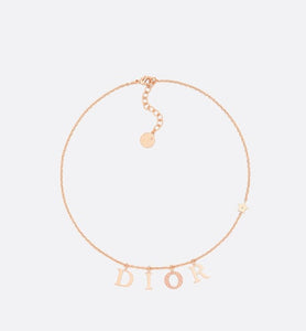 Dio(r)evolution Necklace • Pink-Finish Metal and Pink Crystals