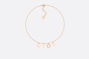 Dio(r)evolution Necklace • Pink-Finish Metal and Pink Crystals