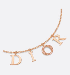 Dio(r)evolution Necklace • Pink-Finish Metal and Pink Crystals