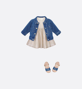 Baby Flared Dress • Pale Gold-Tone Knit
