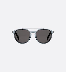 DiorBlackSuit RI • Translucent Blue and Brown Tortoiseshell-Effect Pantos Sunglasses
