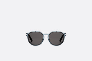 DiorBlackSuit RI • Translucent Blue and Brown Tortoiseshell-Effect Pantos Sunglasses