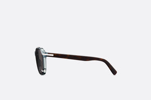 DiorBlackSuit RI • Translucent Blue and Brown Tortoiseshell-Effect Pantos Sunglasses