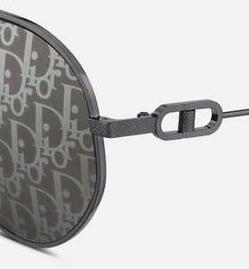 CD Link A1U • Gray Mirrored Pilot Sunglasses with Dior Oblique Motif
