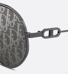 CD Link A1U • Gray Mirrored Pilot Sunglasses with Dior Oblique Motif