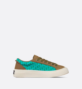 B33 Sneaker - LIMITED AND NUMBERED EDITION - with Digital Twin • Turquoise Dior Oblique Mohair and Brown Suede