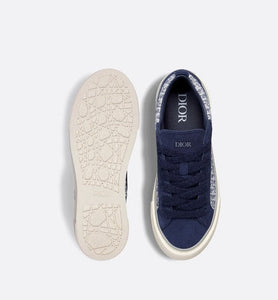 B33 Sneaker • Navy Blue Dior Oblique Jacquard and Suede