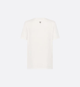 'Non Je Ne Regrette Rien' T-Shirt • White Technical Cotton Jersey with Crinkled Effect