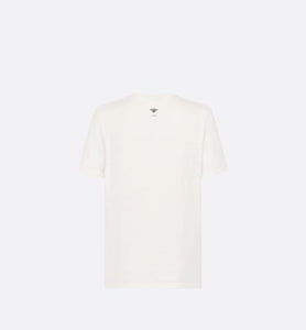 'Non Je Ne Regrette Rien' T-Shirt • White Technical Cotton Jersey with Crinkled Effect