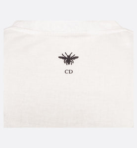'Non Je Ne Regrette Rien' T-Shirt • White Technical Cotton Jersey with Crinkled Effect