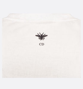 'Non Je Ne Regrette Rien' T-Shirt • White Technical Cotton Jersey with Crinkled Effect