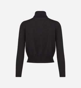 Tied Collar Sweater • Black Cashmere Knit