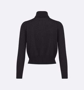 Tied Collar Sweater • Black Cashmere Knit