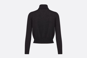 Tied Collar Sweater • Black Cashmere Knit