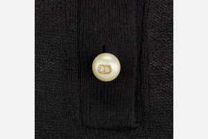 Tied Collar Sweater • Black Cashmere Knit