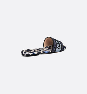 Dway Slide • Deep Ocean Blue Mizza Embroidered Cotton
