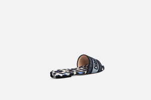 Dway Slide • Deep Ocean Blue Mizza Embroidered Cotton