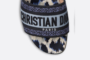 Dway Slide • Deep Ocean Blue Mizza Embroidered Cotton