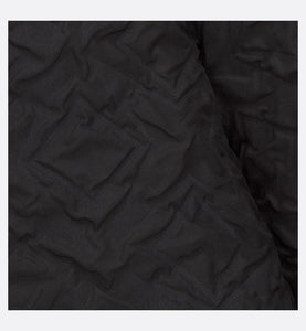 Flared Mid-Length Skirt • Black Cloqué Technical Jacquard