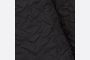 Flared Mid-Length Skirt • Black Cloqué Technical Jacquard
