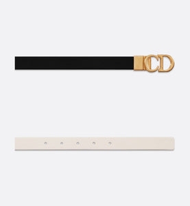 Reversible Saddle Belt • Black and Latte Smooth Calfskin, 20 MM