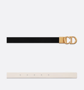 Reversible Saddle Belt • Black and Latte Smooth Calfskin, 20 MM