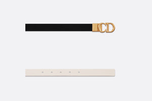 Reversible Saddle Belt • Black and Latte Smooth Calfskin, 20 MM