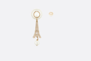Dior Tribales Earrings • Gold-Finish Metal and White Resin Pearls