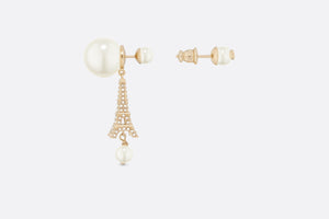 Dior Tribales Earrings • Gold-Finish Metal and White Resin Pearls